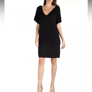 Black V-Neck Dress